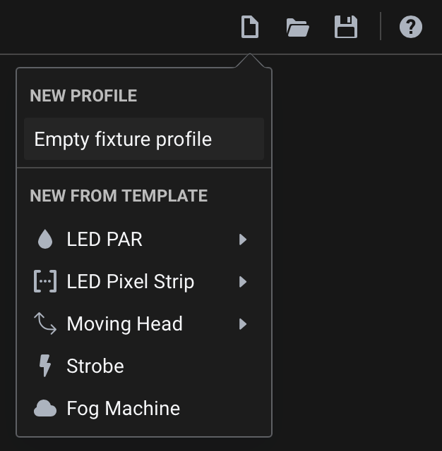 New empty fixture profile