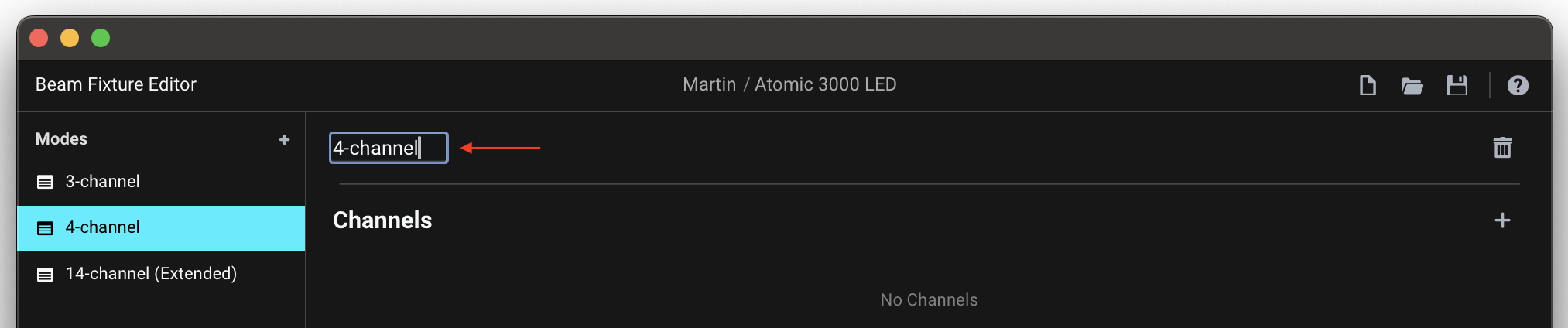 Renaming modes