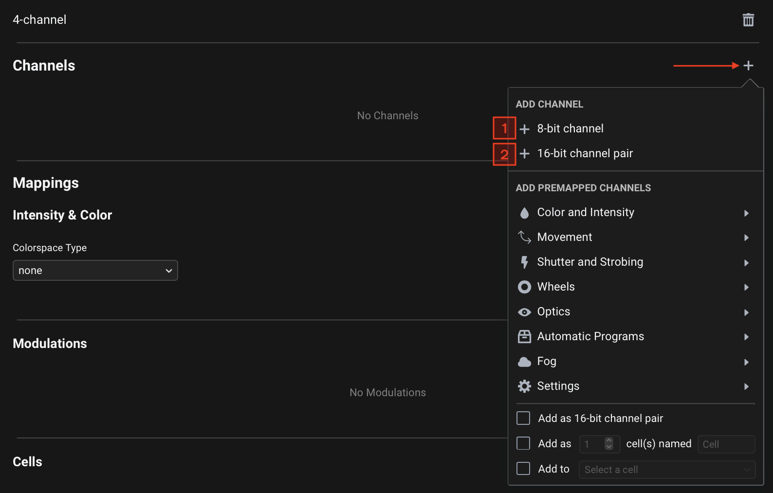 Adding channels