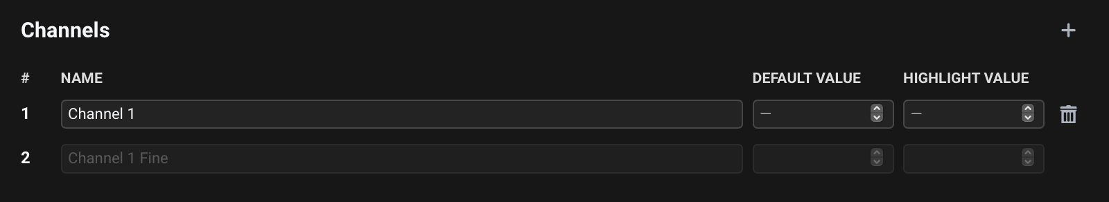 16-bit channel pair