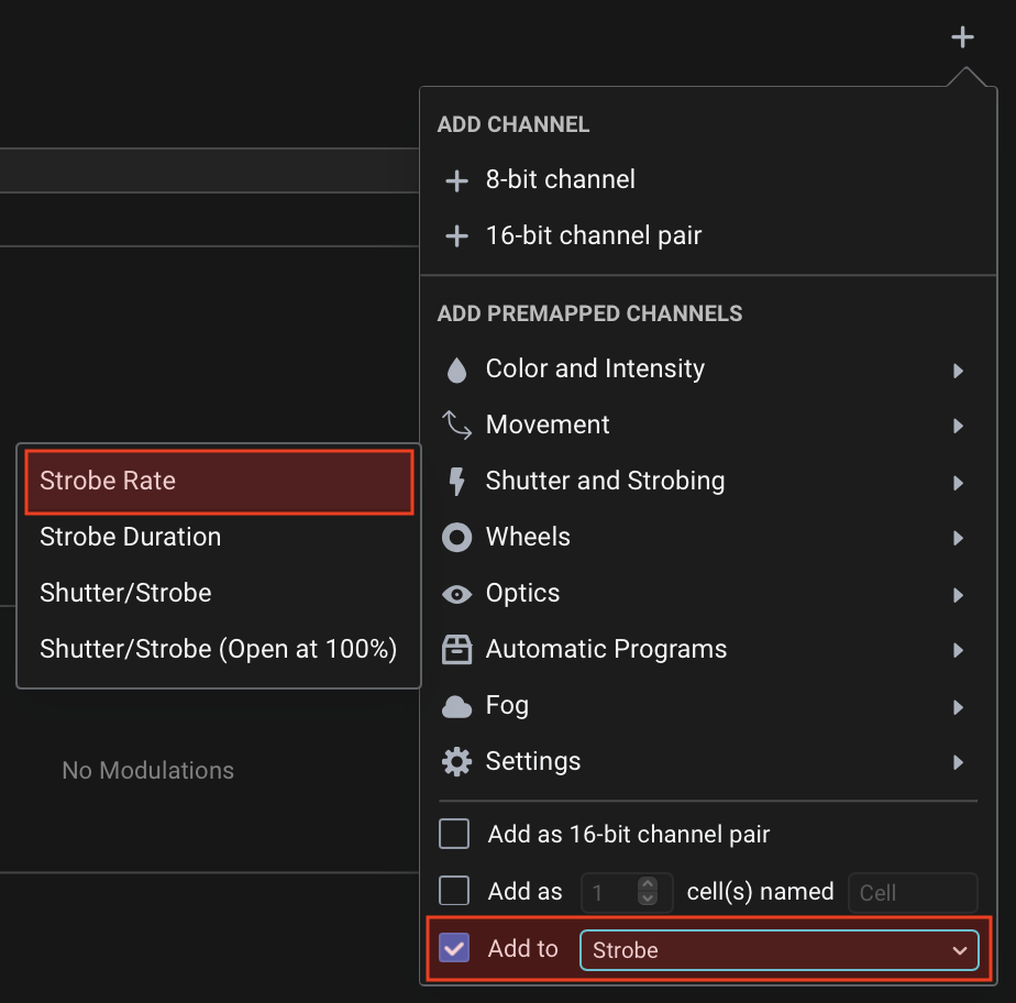 Add Strobe Rate to Strobe Cell