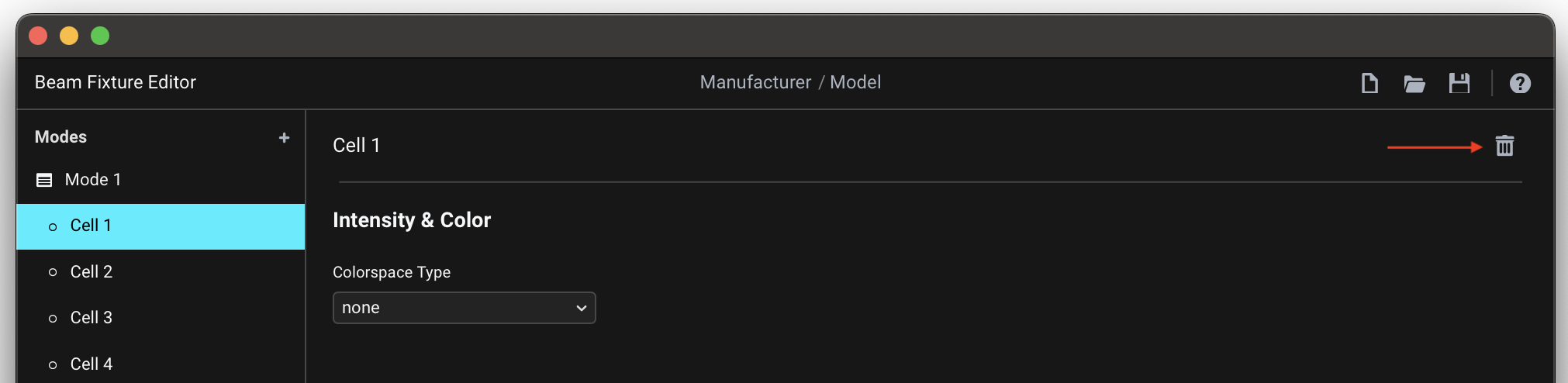 Deleting Cells