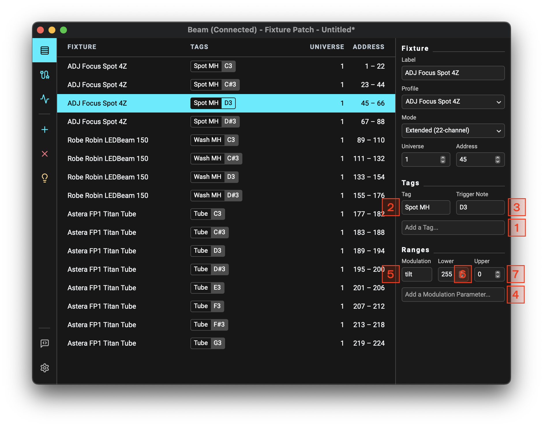 Add Fixtures panel