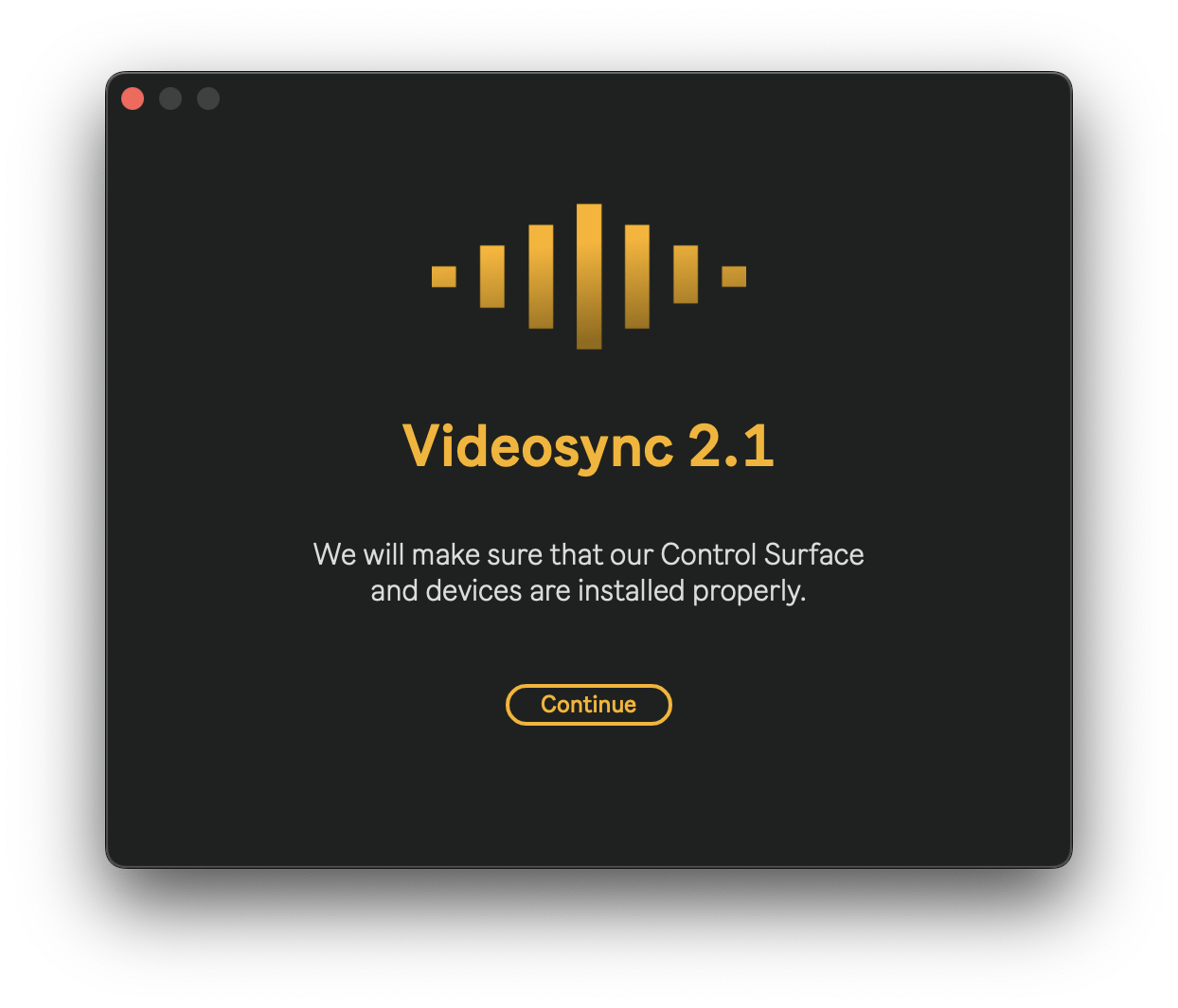 Control Surface Installer, initial screen