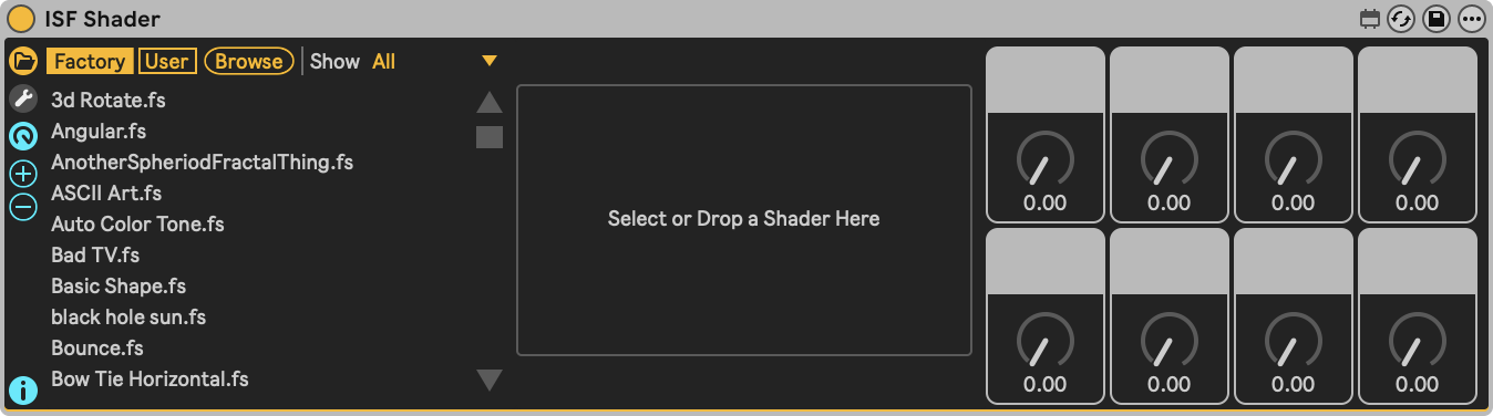 ISF Shader Initial State