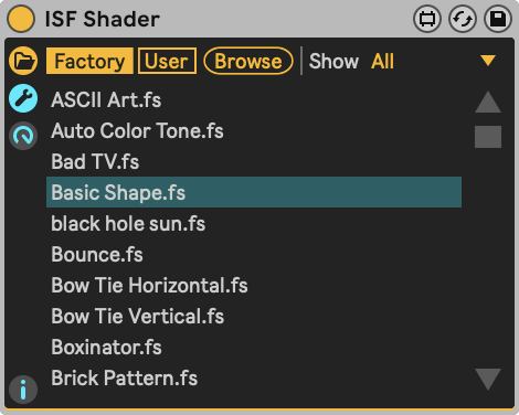 ISF Shader Initial State