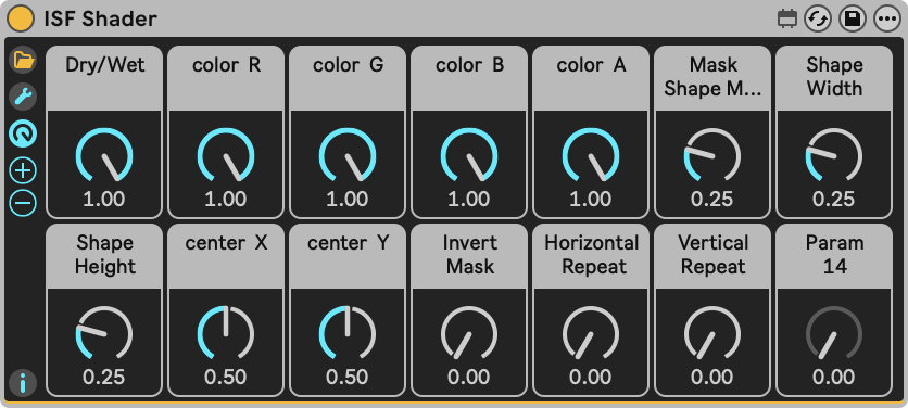 ISF Shader Parameter Controls