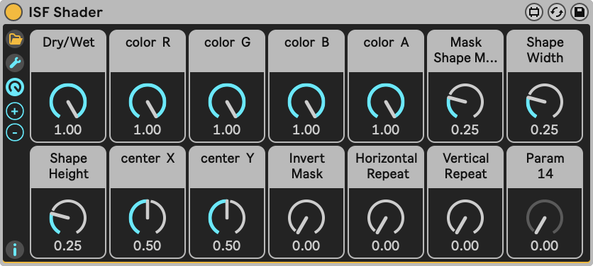 ISF Shader Parameter Controls