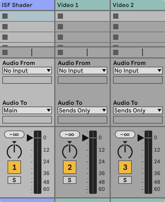 Live's mixer routing settings