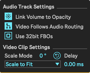 Settings section