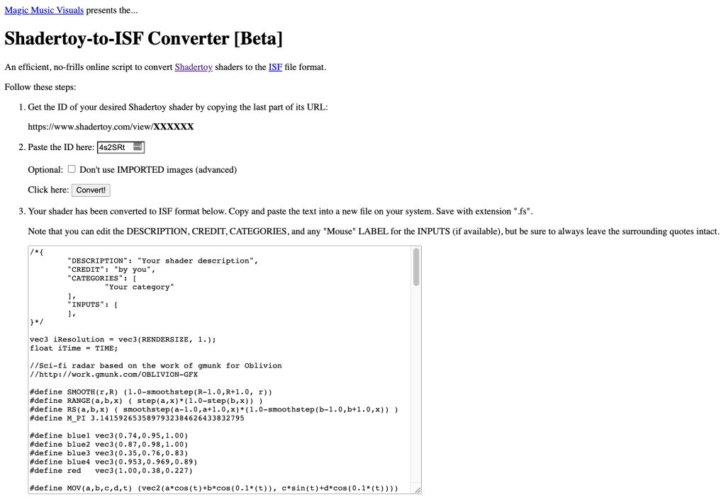 Shader converter