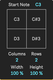 Squares Grid section