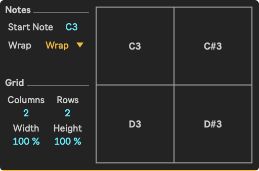 Squares Grid section