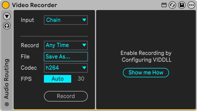 Video Recorder prompt